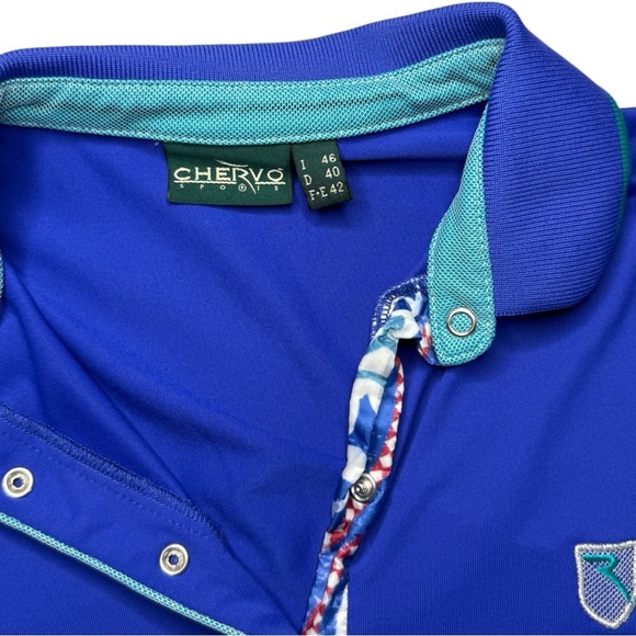 Chervo Sports Women's Short Sleeve Blue Polo Size 42 - Picture 3 of 4